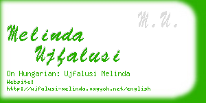 melinda ujfalusi business card